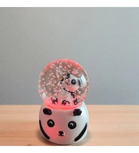 Mini Işıklı Panda Kar Küresi (Premium,Hediye Kutusunda, Not Yazılabilir)