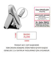 KAŞECİNİZ TRODAT 9411 CEP KAŞE GRİ  MAKİNE SİYAH MÜREKKEP