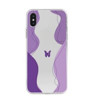 Iphone X ve XS Uyumlu Kelebek Tasarımlı Şeffaf Telefon Kılıfı