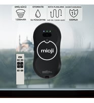 Mioji VLR2 Cam Temizleme Robotu Ultrasonik Su Spreyli Akıllı Navigasyonlu Uzaktan Kumandalı - Siyah