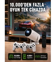 TÇift Kollu Tasarımlı Kablosuz Projeksiyon – 4K, 10.000 Oyun ve Smart App Desteği Yeni Nesil