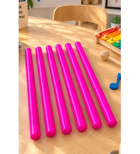 Midex Orf-BT-25PK-3X Pembe Çocuklara Özel Ritim Çubuğu 25 cm Eğitici Örf Aleti (Karbon Fiber)