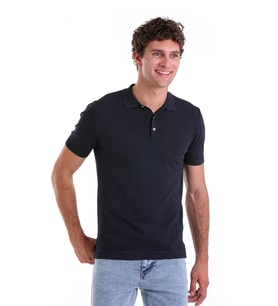 Hatemoğlu Lacivert GM 112303 Rayon Polo Yaka Triko T-shırt