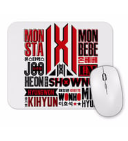 Monsta X Font Collage Mouse Pad