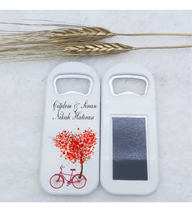 30 Adet Nikah Şekeri Aşk Ağacı Uzun Açacak Magnet 4,5x10,5 Cm Uv Nikah Şekeri Nişan Hediyeği-
