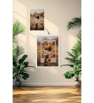 Kişiye Özel Figgo Stili 3D Karakter Efektli Çerçeve Baskı, Lamine Çerçeveli Fotoğraf Tablosu (Beyaz)