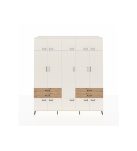 Kronos Dolap 11 Raflı 4 Çekmeceli 2 Askılı 220x59x243 Aytaşı-Aytaşı/Çam