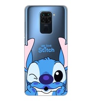 Xiaomi Redmi Note 9 Uyumlu We Love Stitch Desenli Şeffaf Telefon Kılıfı