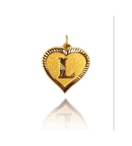 0.25 Gram 14 Ayar L Harfi Kalp Kolye Ucu