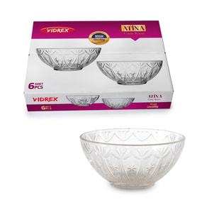 ATINA YILDIZ DESENLİ 6 LI CAM KASE 12 Cm