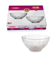 ATINA YILDIZ DESENLİ 6 LI CAM KASE 12 Cm