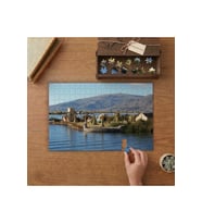 Bolivya Titicaca Gölü Tasarımı 240 parça Ahşap Puzzle Ahşap Kutuda MP07364