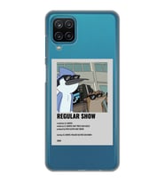 Samsung Galaxy A12/M12 Uyumlu Regular Show Mordecai ve Rigby Desenli Şeffaf Telefon Kılıfı