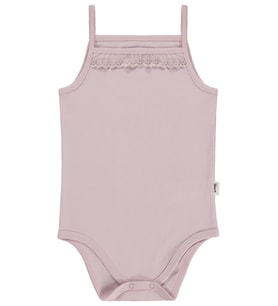 Civil Baby İp Askılı Dantelli 12-24 Ay Kız Çıtçıtlı Badi - Pembe