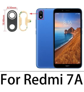 Tkgz Xiaomi Redmi 7A Arka Kamera Camı Lens Yapışkanlı