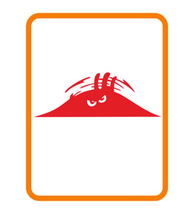 Bagajdan Bakan Kızgın Hayalet Oto Sticker Kırmızı 30*10 Cm