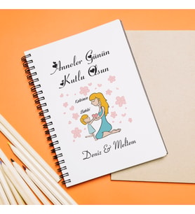 Anneler Günü Tasarımlı Defter Kişiye Özel