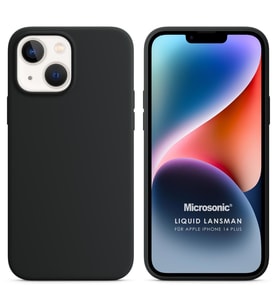 Microsonic Apple iPhone 14 Plus Kılıf Liquid Lansman Silikon Siyah