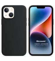 Microsonic Apple iPhone 14 Plus Kılıf Liquid Lansman Silikon Siyah