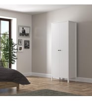 Venezia 2 Kapaklı Ahşap Ayaklı Çok Amaçlı Mutfak, Erzak Dolabı, Banyo Havlu Dolabı - Minifiks - Wood Beyaz
