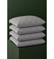Kapitone Sıvı Geçirmez Yastık Alezi 50x70 4'lü Paket Melanj Gri