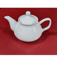 Beyaz Porselen Demlik üst 20cm, taban 14cm, çaydanlığa oturma çapı 10cm