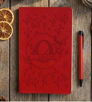 Kişiye Özel O Harfli İsimli Defter Doğum Günü Hediyesi (Kırmızı)