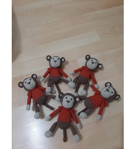 Organik Amigurumi Maymun Uyku Arkadaşı