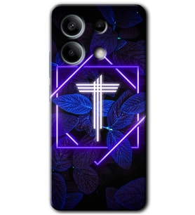 Redmi Note 13 Pro 5G Kılıf HD Desen Baskılı Kılıf - Dark Neon Yaprak T Harfi