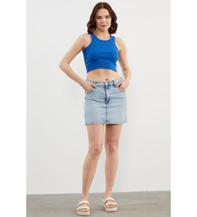 Yüzücü Model Crop Atlet - Saks