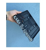 Kara Gergedan 3d Kabrtmalı Pleksi Motor Plakalığı