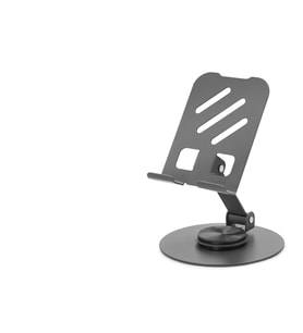 Ayarlanabilir Telefon Ve Tablet Standı 360° Döner Metal 4.7-13 İnç Siyah HDX8023