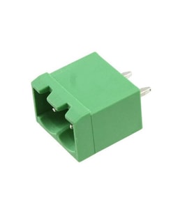 2 Pin Geçmeli Klemens 180 Derece Erkek 5.08mm Yeşil (Yanları Kapalı)