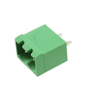 2 Pin Geçmeli Klemens 180 Derece Erkek 5.08mm Yeşil (Yanları Kapalı)