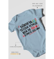 Teyzeye Özel Kısa Kollu Bebek Body %100 Pamuk