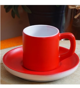 Renkli Türk Kahvesi Fincanı 100ml (Kırmızı)
