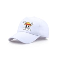 Luffy Hasır Şapka Logolu Şapka (Beyaz)