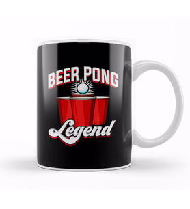 Beer Pong Legend Funny Beirut Beerpong College Kupa Bardak Porselen