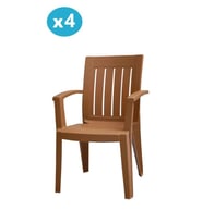 Omnipazar MT-GF175 Cometa Plastik Bahçe Balkon Sandalye 4'lü Set