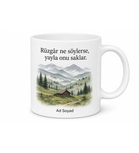 Yayla Günlüğü Temalı Baskılı Kupa Bardak Doğa Hediye Kupa