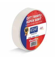 KRAF ÇİFT TARAFLI KÖPÜK BANT 12MMX5M 5012G