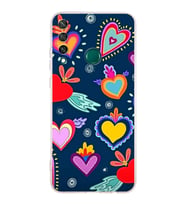 PrintiFy Huawei Y6P ile Uyumlu Retro Color 3  Kamera Korumalı Şeffaf  Kılıf