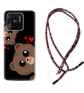 Xiaomi Poco X3 Pro M4 Pro X4 Pro C40 10C Kılıf Boyun Asklı Rasta Silikon Love Animals 1780