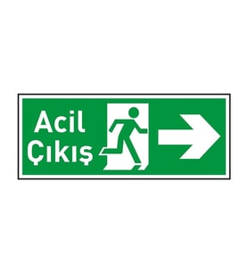 ACİL ÇIKIŞ LEVHASI PVC SAĞ YÖN