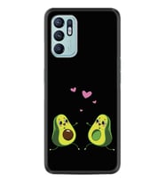 Oppo Reno 6 Kılıf Silikon Desen Özel Seri Aşık Avokadolar 1642
