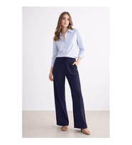 Fashion Friends Geniş Paça Lacivert Kadın Pantolon 26Y0109K1