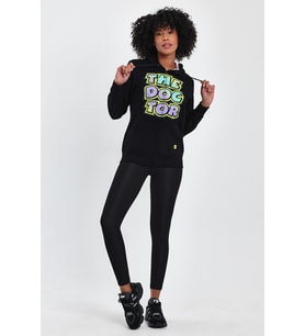 ALEXANDERGARDI DESENLİ KAPÜŞONLU FERMUARLI SWEATSHIRT (42029) (Siyah)
