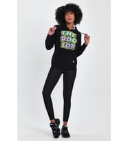 ALEXANDERGARDI DESENLİ KAPÜŞONLU FERMUARLI SWEATSHIRT (42029) (Siyah)