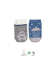 Mey İthalat® Hayvan Figürlü Kaymaz Erkek Soket Çorap 2'Li BS10119 İndigo