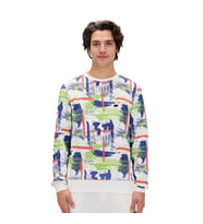 Bad Bear 24.02.12.017 Flame Crewneck Sweatshirt Beyaz